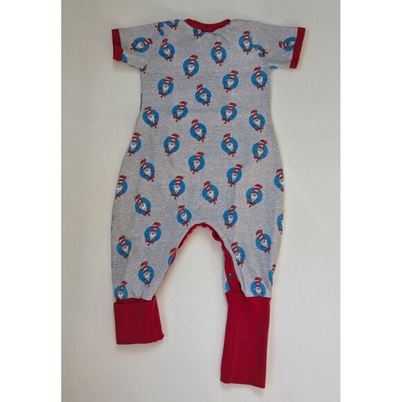 Dr. Seuss 'Grow With Me' Romper And Matching Hat 3T Handmade Unisex - Picture 2 of 5